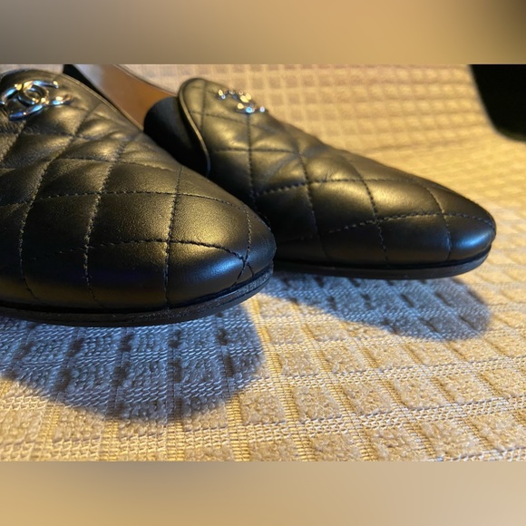 CHANEL 2013 Excellent Vintage Quilted super soft Lambskin Leather Loafers.US sz6 - Picture 10 of 16